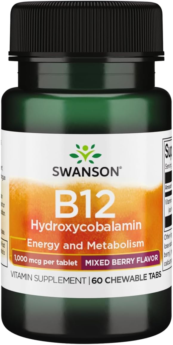Swanson Vitamin B-12 1000 mcg Tablets, 60 Count