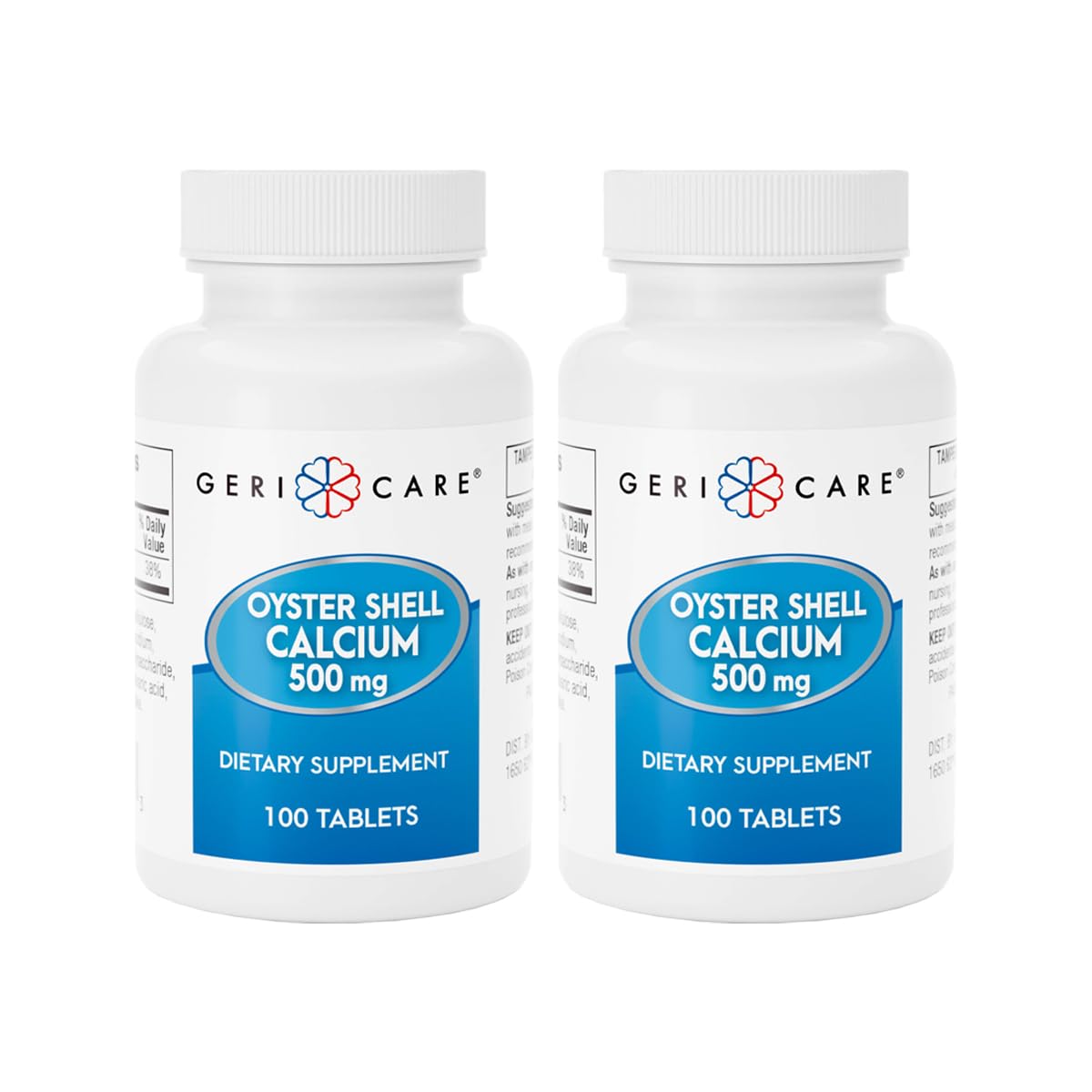 GeriCare Oyster Shell Calcium 500 mg Tablet, 200 Tablets