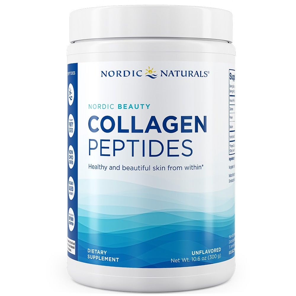 Nordic Naturals Nordic Beauty Collagen Peptides Unflavored Powder, 10.6 Ounces