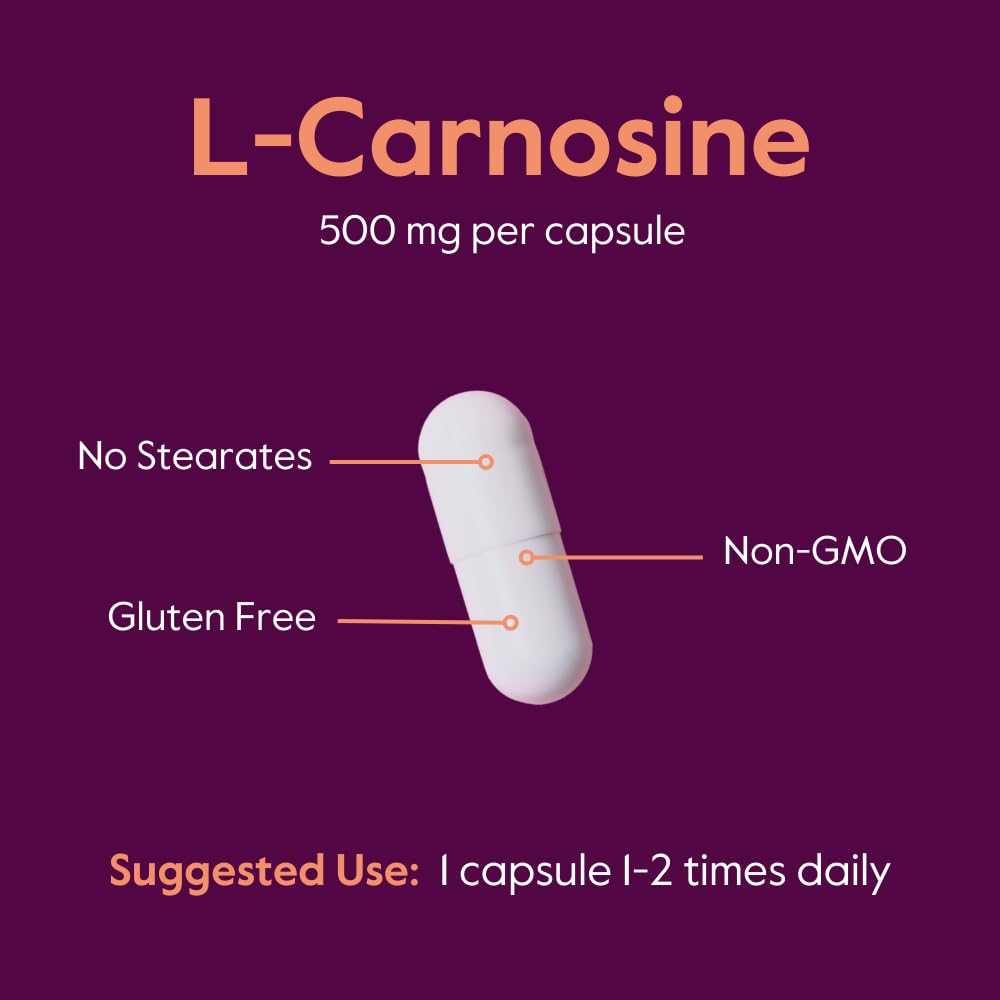 BESTVITE L-Carnosine 500mg Capsule 120 Count