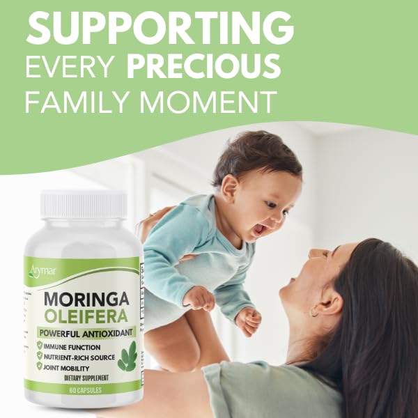 Arymar Moringa Oleifera 630mg Capsules, 60 Count