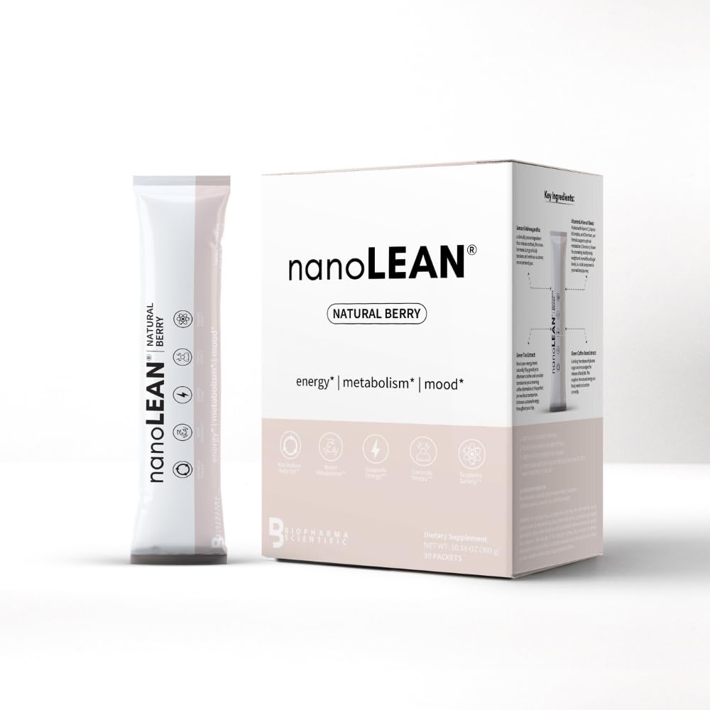 Biopharma Scientific NanoLean Natural Weight Management and Healthy Energy Drink Powder 10.58 oz