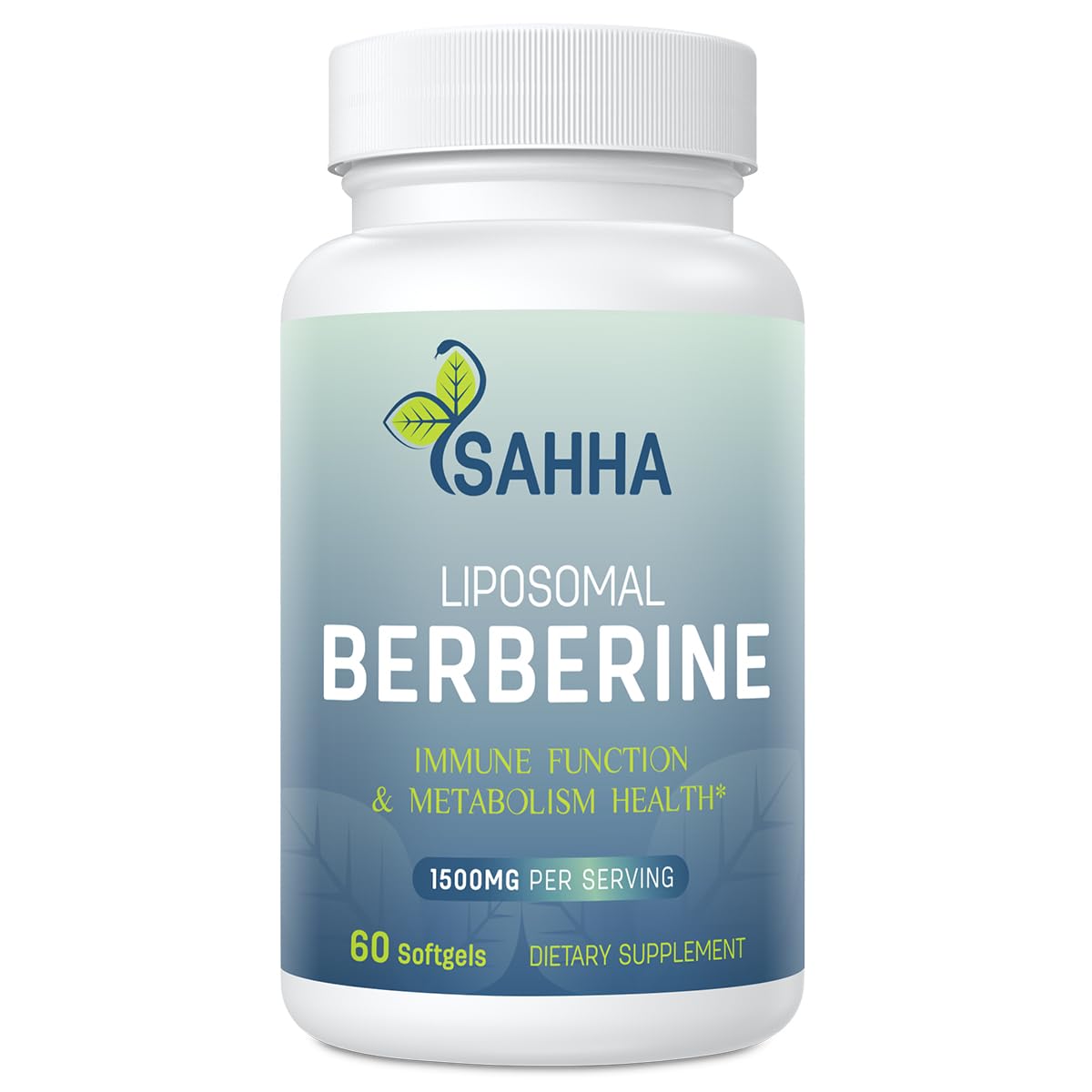 Sahha Liposomal Berberine HCL 1500mg High Bioavailability for Men and Women Overall Health Supplement Softgels 60