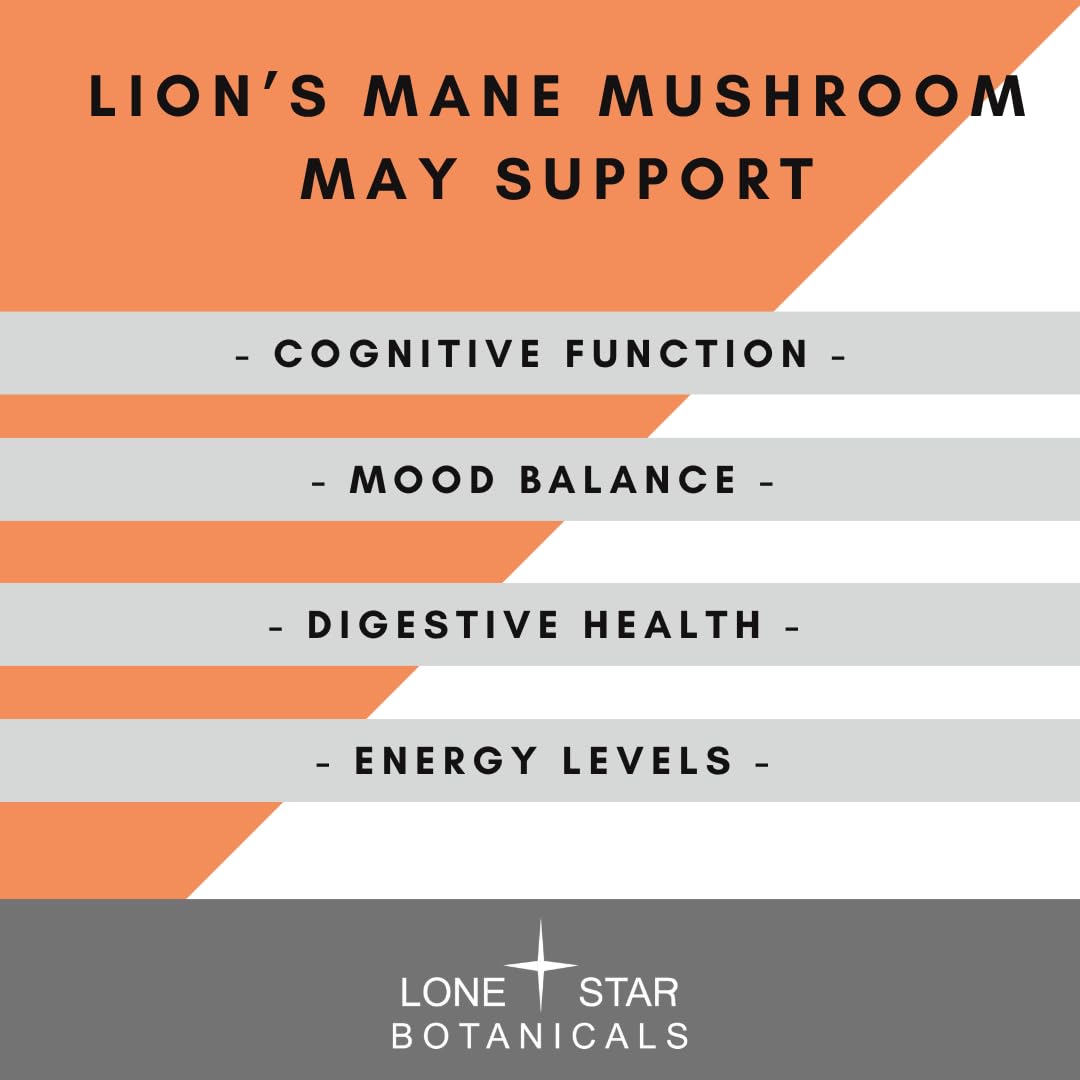Lone Star Botanicals Lion’s Mane Mushroom Extract Powder, 3.7 Ounce