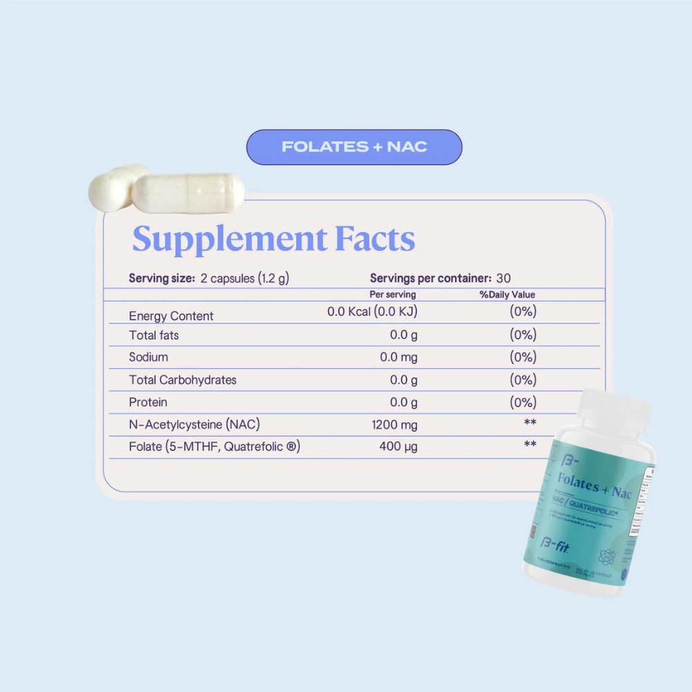 B-fit B NAC N-Acetyl Cysteine Supplement Capsule, 60 Count