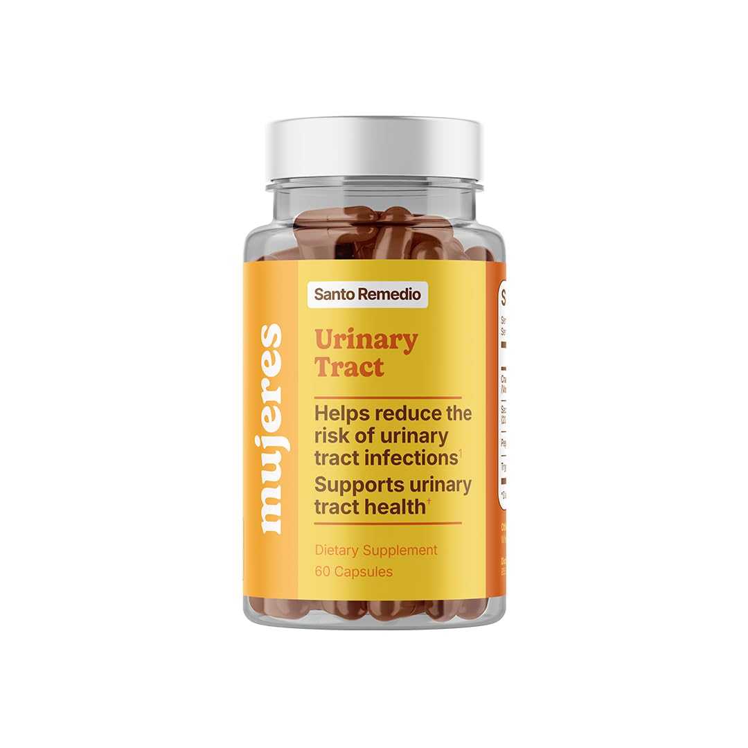 Santo Remedio Urinary Tract Dietary Supplement with Cranberries, Probiotics, and Enzymes Capsule 60 Count