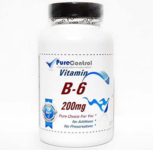 PureControl Supplements Vitamin B-6 200mg Capsules, 200 Capsules
