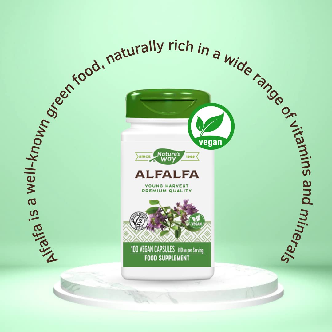 Nature's Way Alfalfa Leaves Capsule, 100 Count