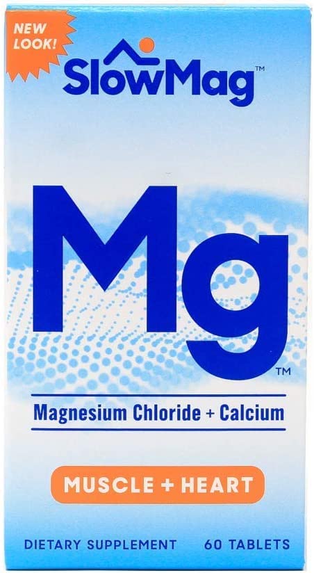 Slow-Mag Magnesium Chloride with Calcium Tablets, 120 Count