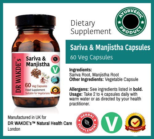 DR WAKDE's Sariva & Manjistha Capsules, 1 Count