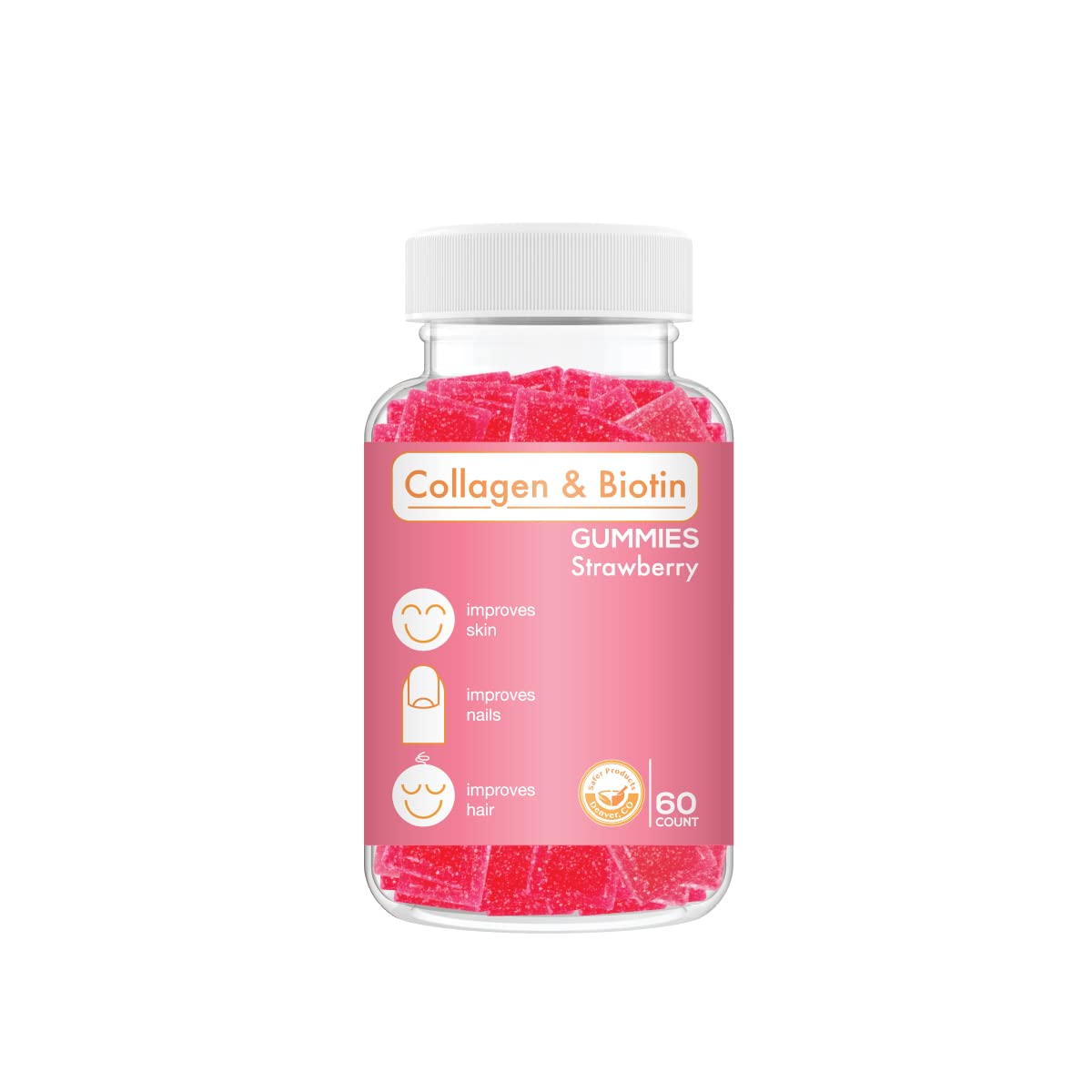 Safer Products Collagen Biotin Gummies 60 Count