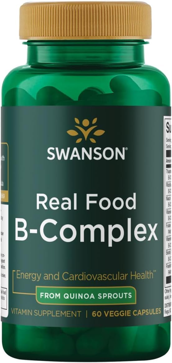 Swanson Real Food Vitamin B-Complex Capsules 60