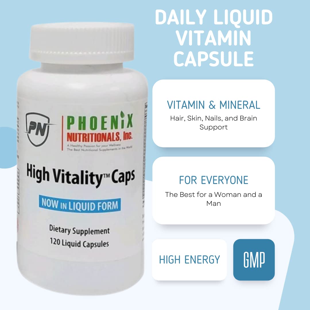 Phoenix Nutritionals High Vitality Multivitamin and Mineral Full Spectrum 120 Capsules