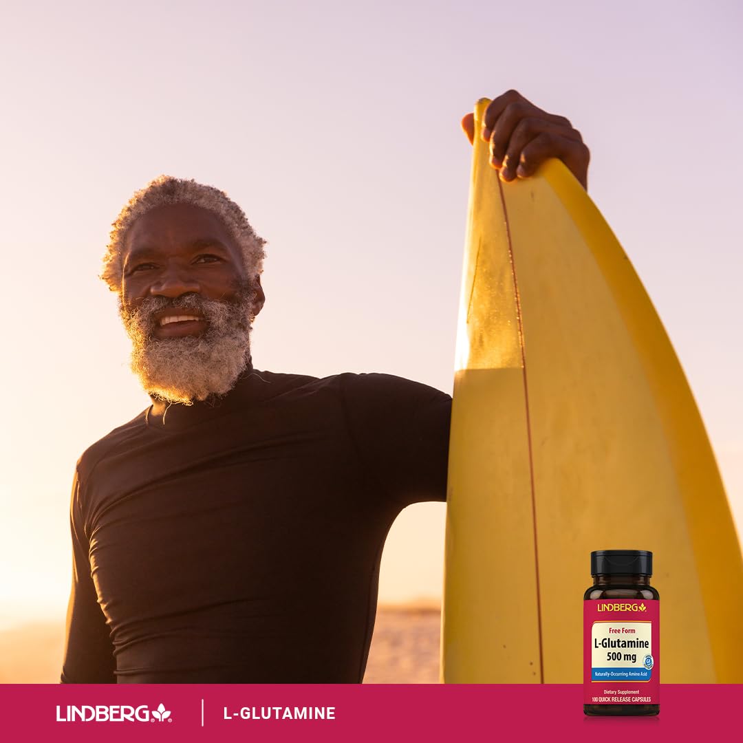 Lindberg L-Glutamine Capsules 500mg, 100 Count