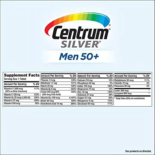 Centrum Men 50+ Multivitamin Capsule 275 Count