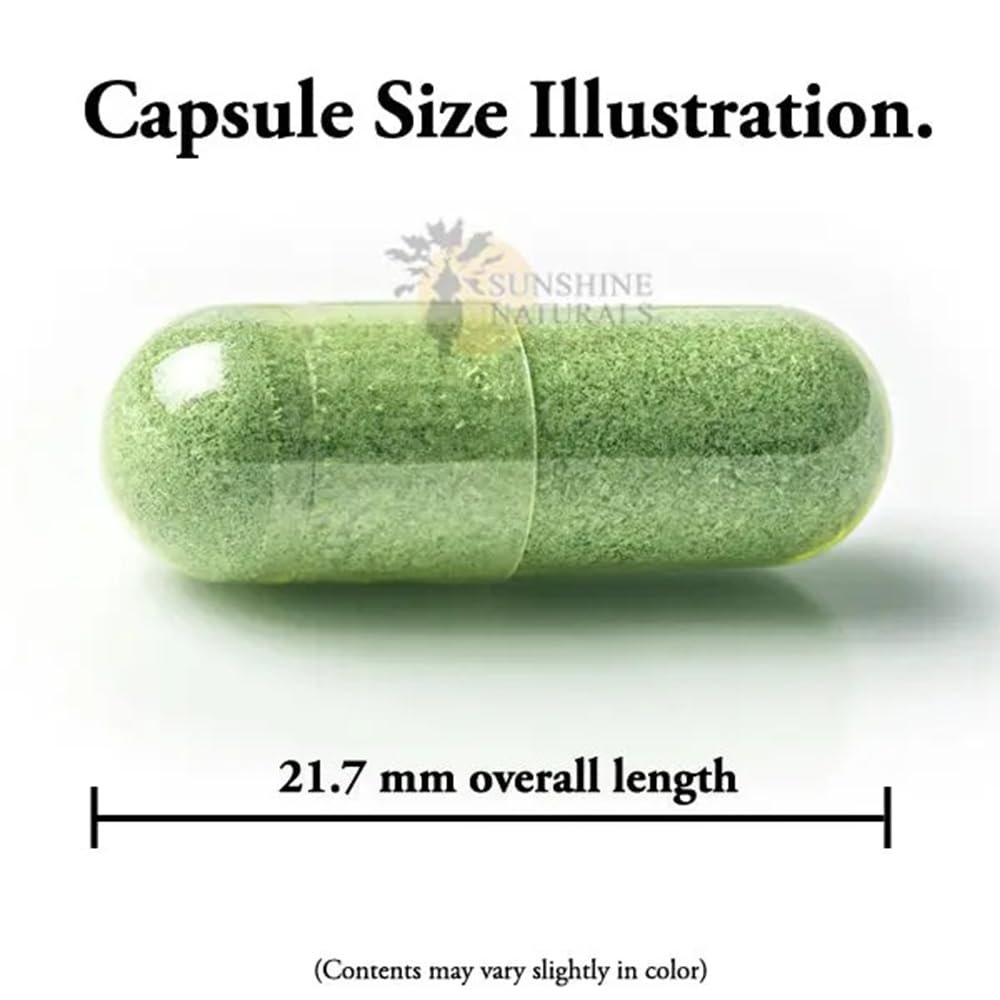 Sunshine Naturals Moringa Dietary Supplement Capsules 120