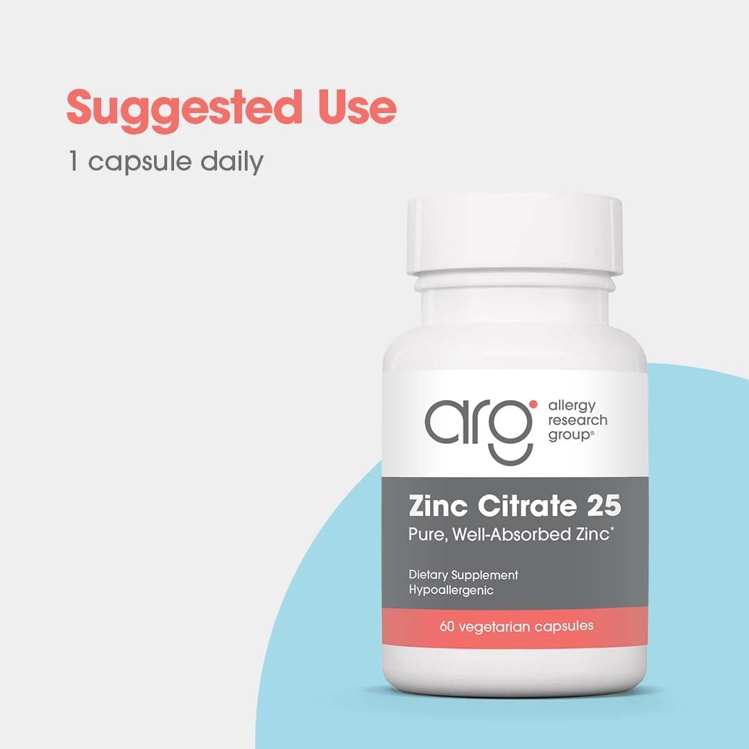 Allergy Research Group Zinc Citrate Capsules, 60 Capsules