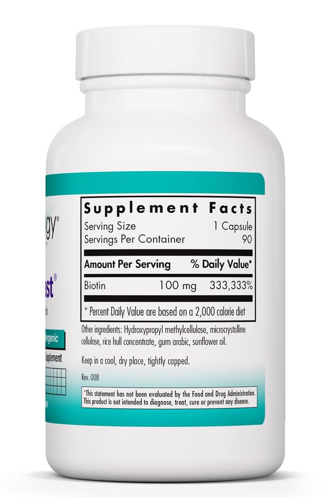 Allergy Research Group NutriCology Biotin Blast Capsule, 90 Vegetarian Capsules