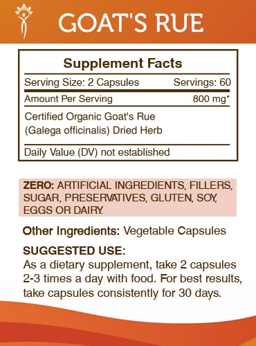 Secrets of the Tribe Goat's Rue Capsules, 120 Count