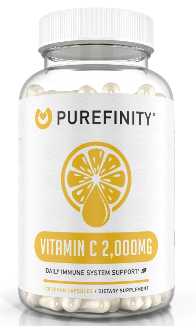 PUREFINITY Vitamin C 2000mg Capsules, 120 Count