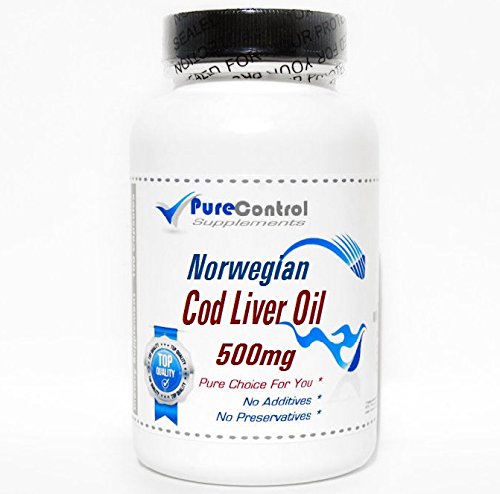 PureControl Supplements Norwegian Cod Liver Oil Concentrate 500mg Capsule, 200 Capsules