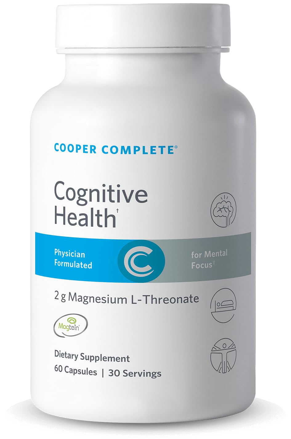 Cooper Complete Magnesium L-Threonate (Magtein) Brain Support Capsule, 60 Count