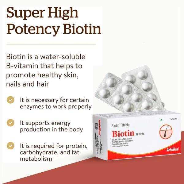 Generic Refollium Advanced Biotin Tablet 30 Tablets