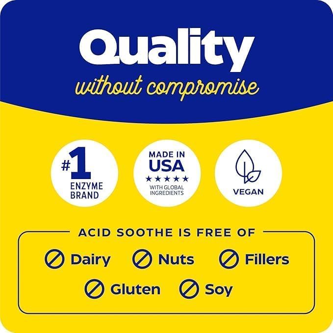 Enzymedica Acid Soothe Capsule, 90 Count, 3-in-1 Formula with Enzymes & Soothing Herbs