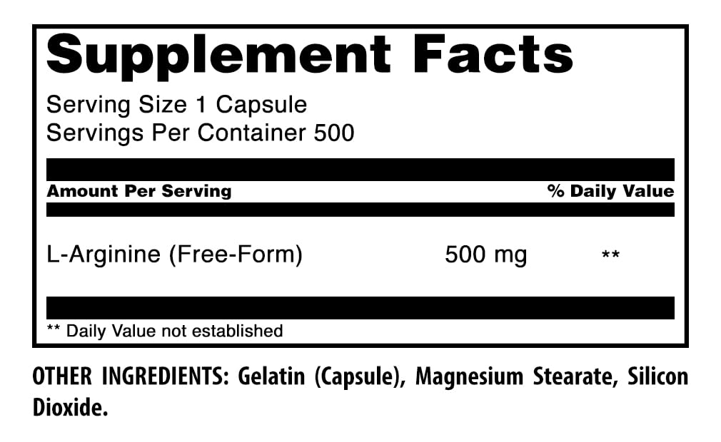 Amazing Nutrition L-Arginine Supplement Capsule 1 Count