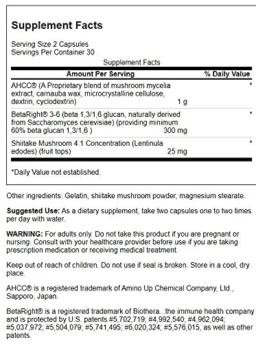 Swanson ULT BIODEFENSE NK+ Mushroom Blend Capsule, 60 Count