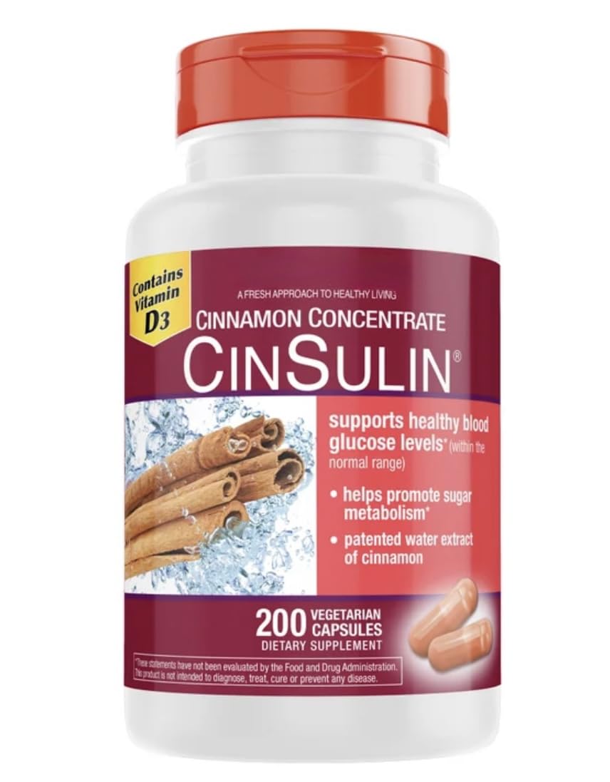 Generic Cinnamon CIN-Sullin Concentrate Capsules 200 Count