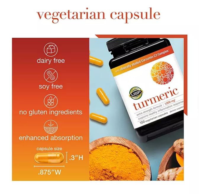 Generic Turmeric Extra Strength 1000 mg Capsules 150 Count