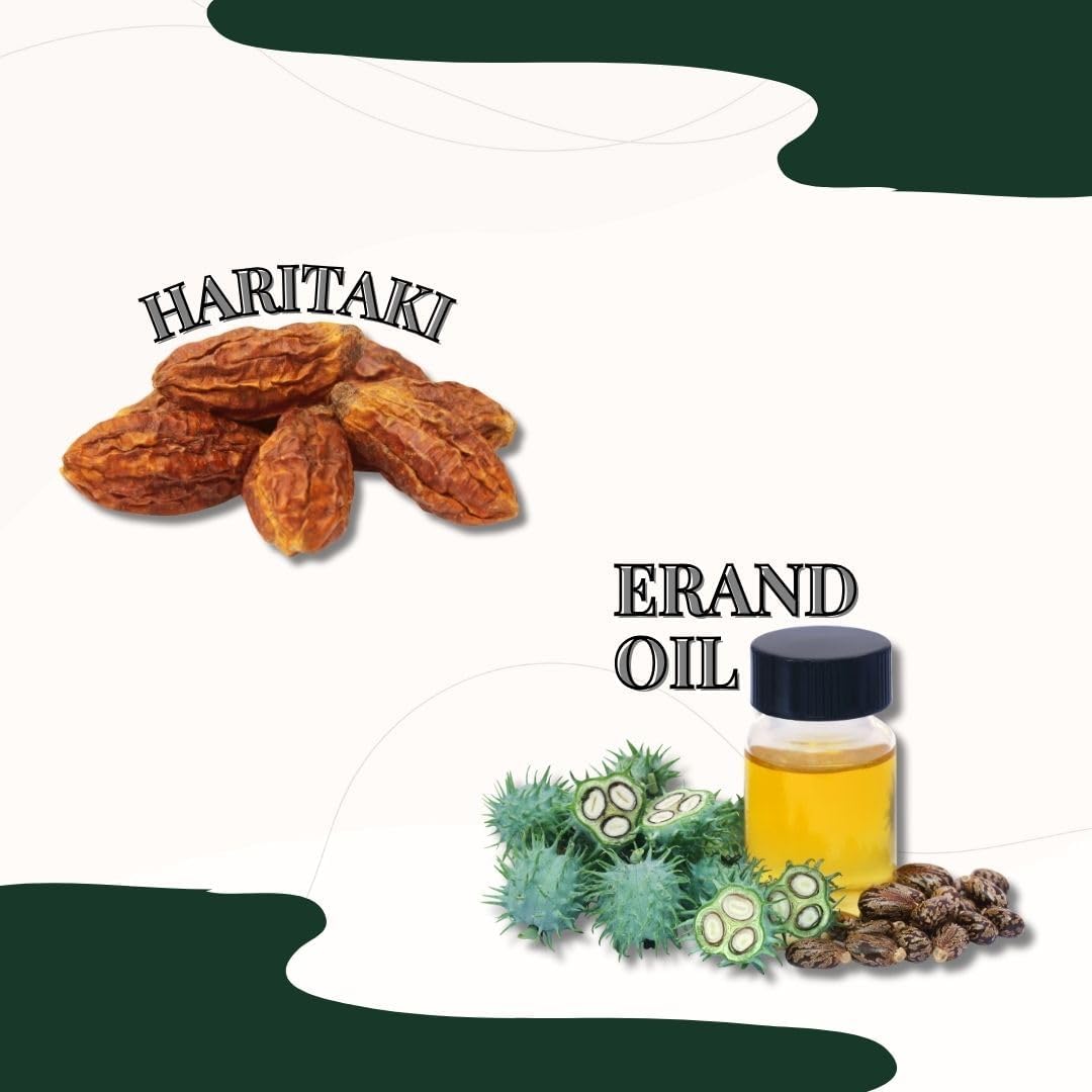 Riddhish HERBALS Erand Bhrusht Haritaki Tablet – Ayurvedic Digestive & Bowel Support Formula, 1 Tablet
