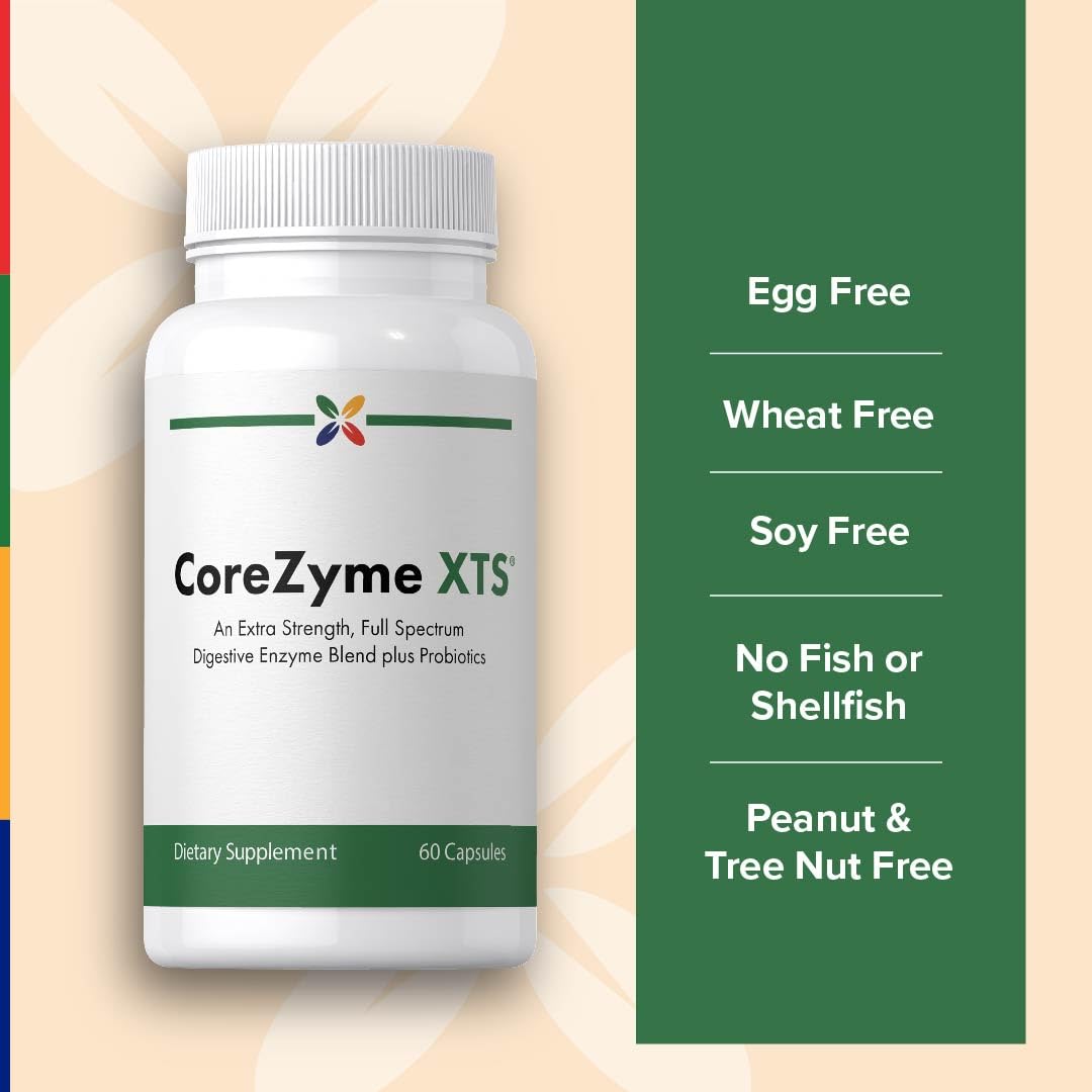 Stop Aging Now Digestive Enzymes Plus Probiotics Supplement CoreZyme Capsules 60 Count