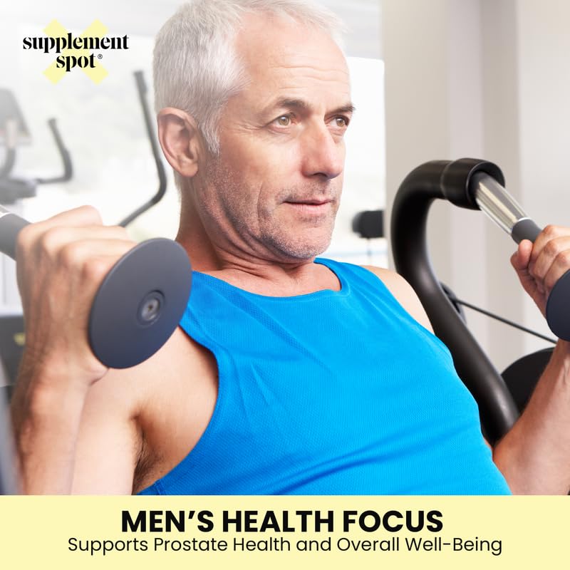 Supplement Spot Maximum Prostate Supplements for Men – 600 mg Beta Sitosterol & 100 mg DIM Per Serving – Mens Health Supplements for Urinary Support & Bladder Control, 60 Capsules