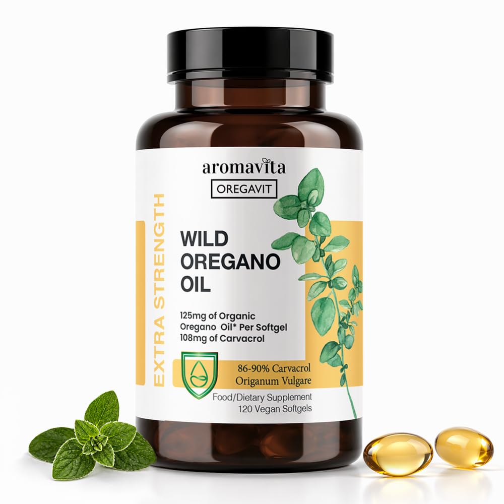 AROMAVITA Wild Oregano Oil Capsules 120 Count