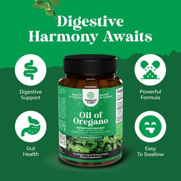 Natures Craft Wild Oil of Oregano Softgels 90 Count