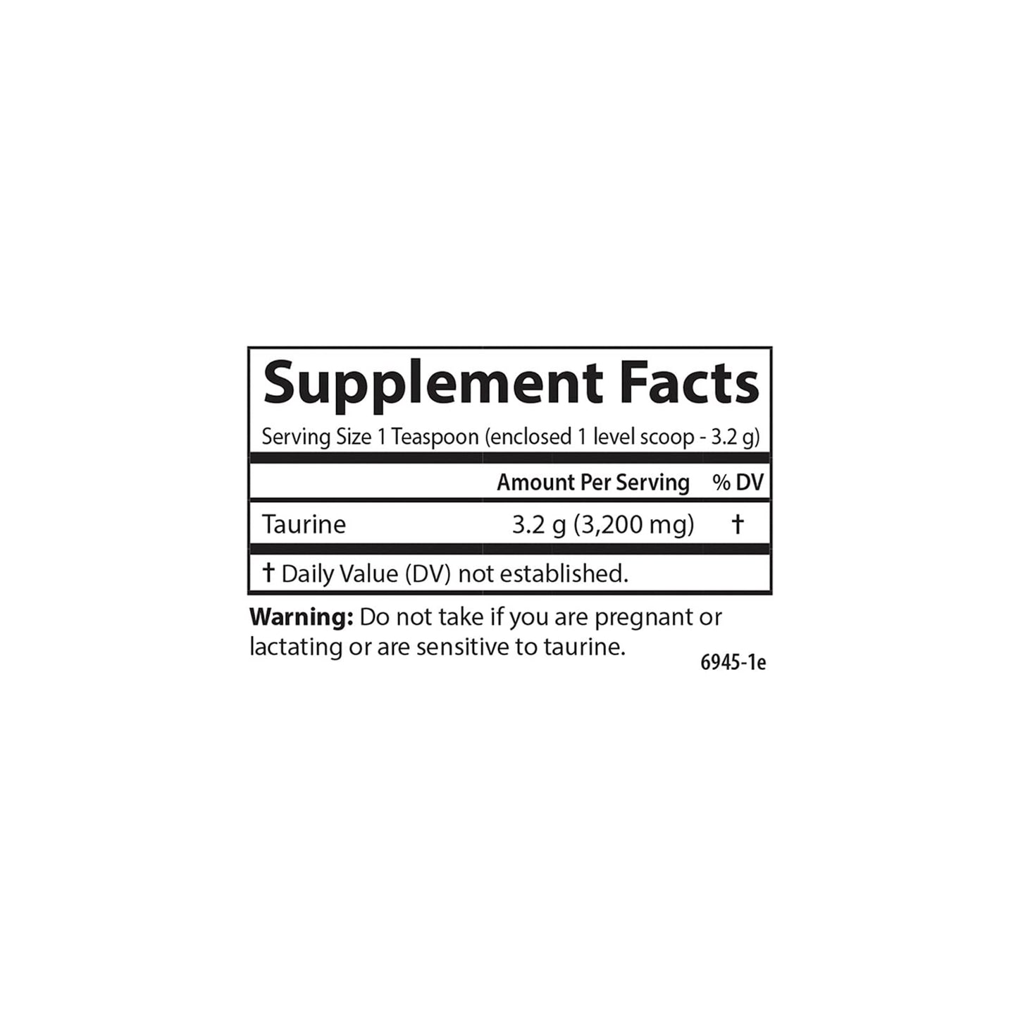 Carlson Taurine Powder 3.53 oz