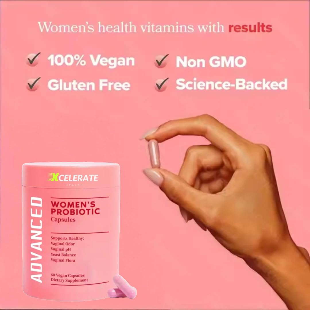 NeuVelleNutrition Women’s Health Feminine Probiotic – Vaginal Health & pH Balance Support – Daily Probiotic for Women with Lactobacillus acidophilus, reuteri, fermentum – Feminine Care, Gut & Odor Support, 60 Capsules