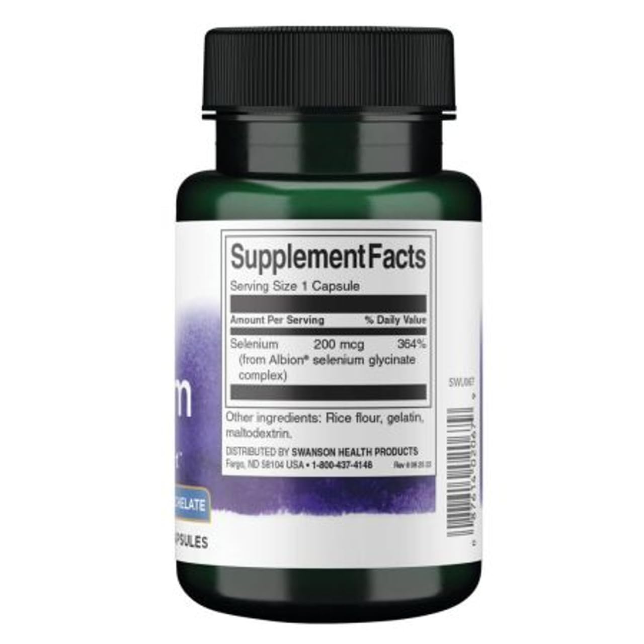Swanson Albion Complexed Selenium 200 mcg Capsules, 90 Count