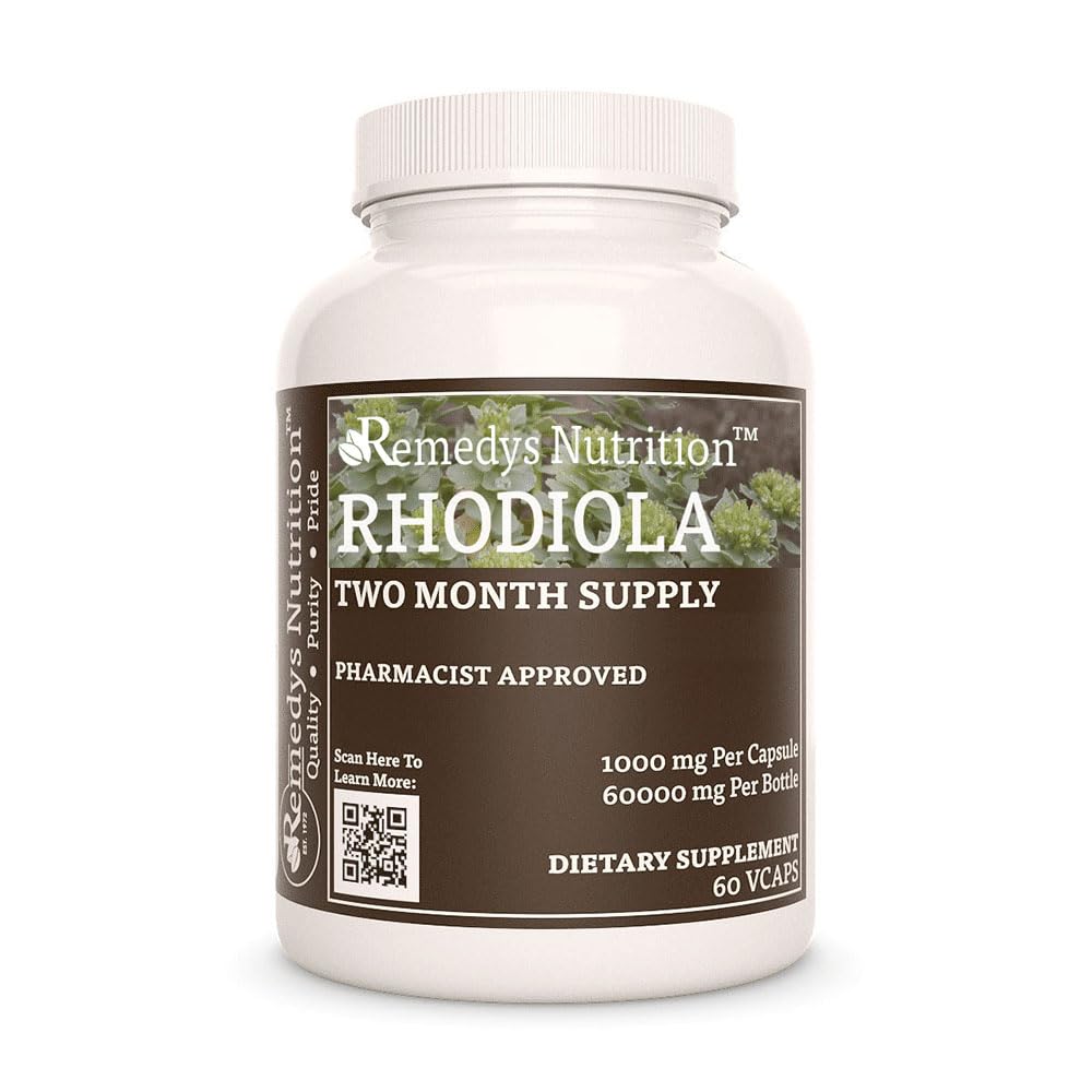 Remedy’s Nutrition Rhodiola 1000 mg Capsules, 60 Count