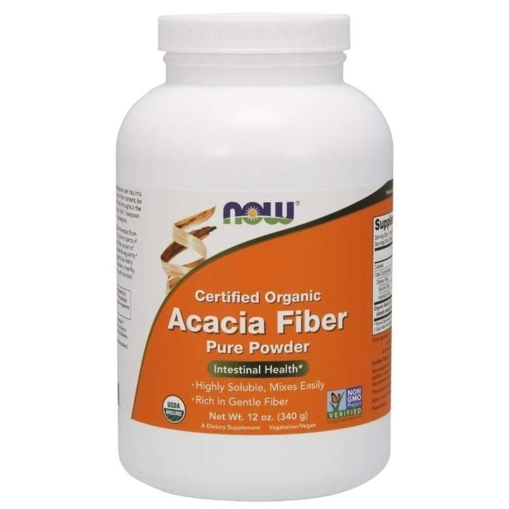NOW Foods Organic Acacia Fiber Powder, 12 oz