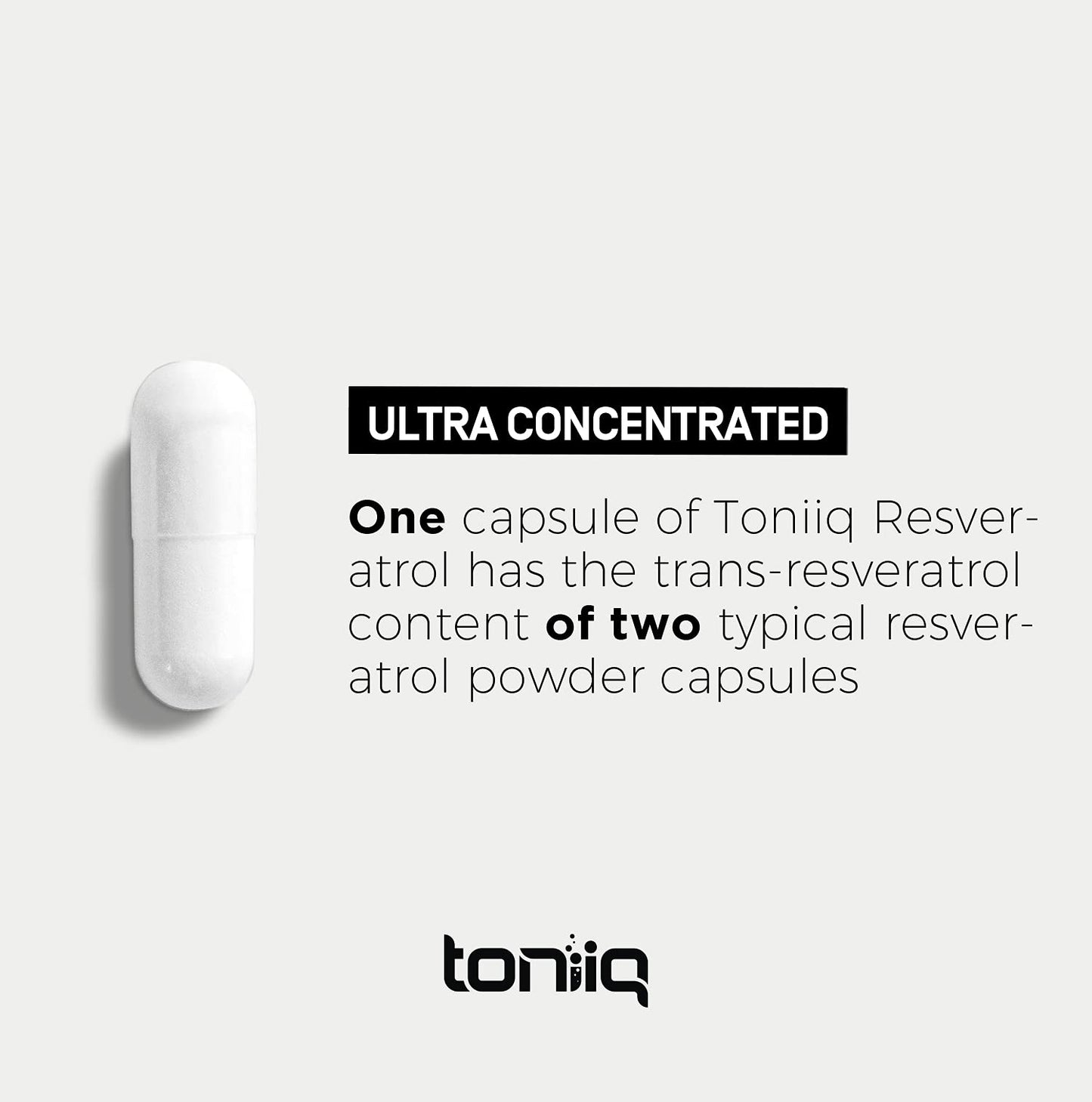 Toniiq Resveratrol Capsules 180 Count