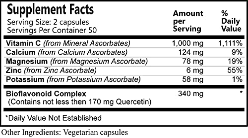Daily Manufacturing Spectra-Scorb Vitamin C Capsule, 100 Capsules