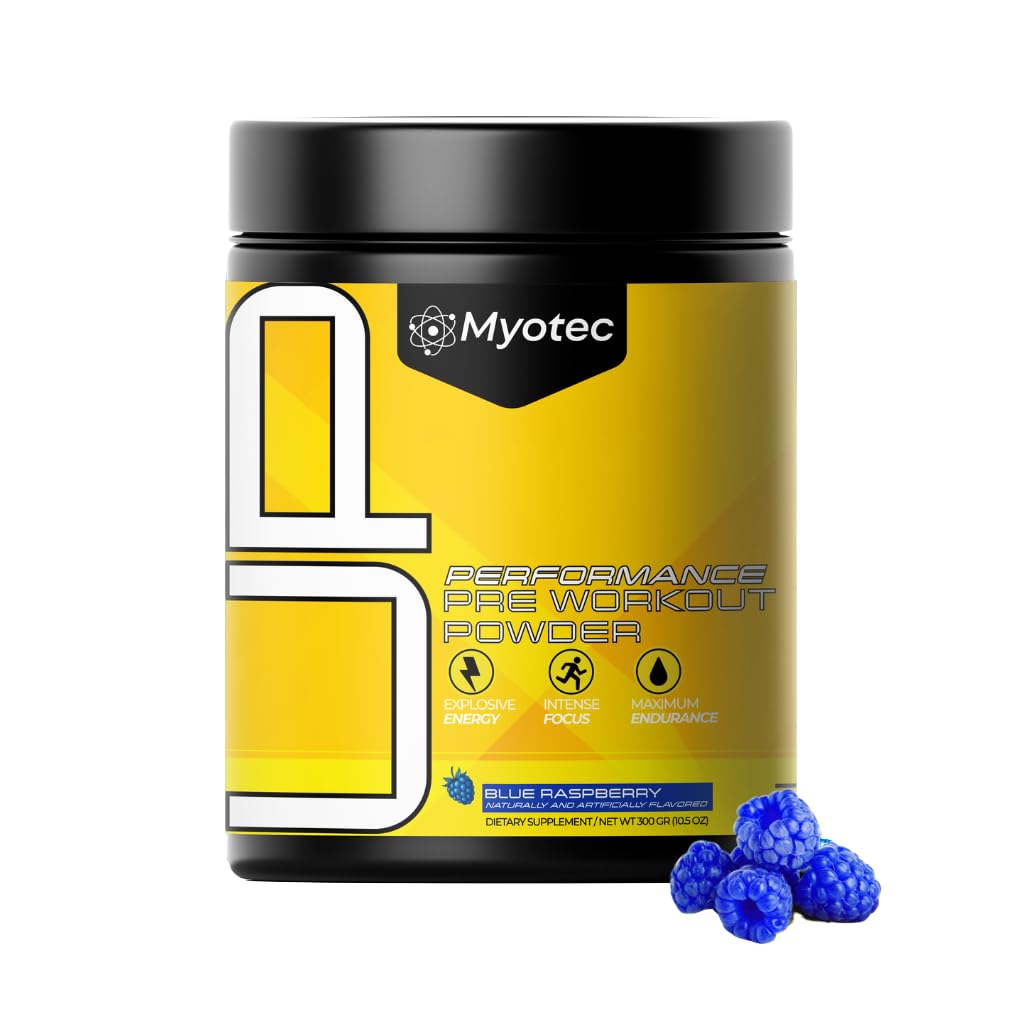 MYOTEC UP Mid Stimulant Pre Workout Powder 10.5 Ounce