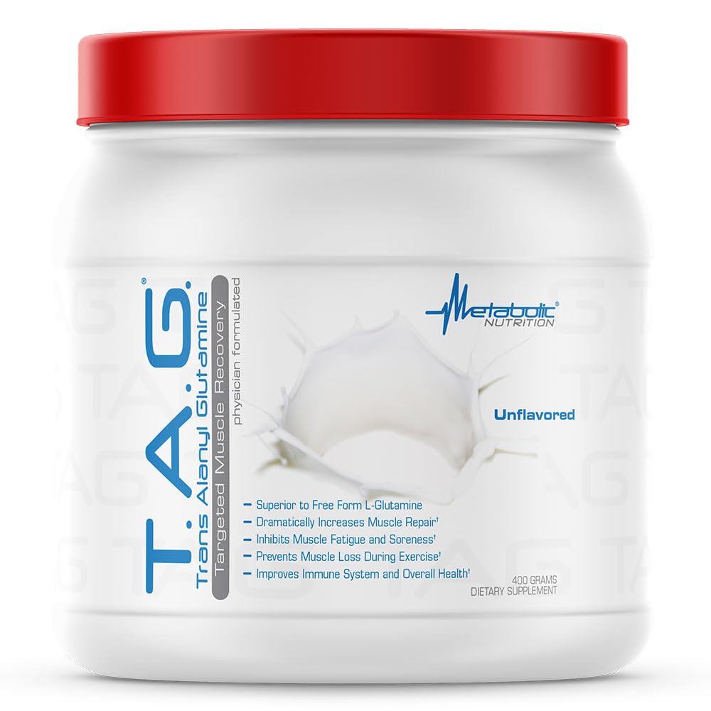 Metabolic Nutrition TAG Trans Alanyl Glutamine 100% L-Glutamine Peptide Powder, 14.1 oz