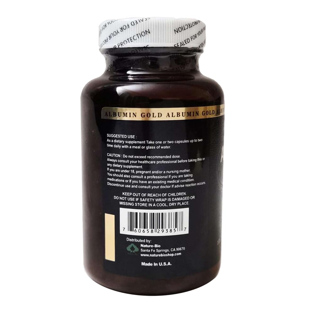 Nature-Bio Premium Albumin Gold 5000 Dietary Supplement Capsule, 100 Count