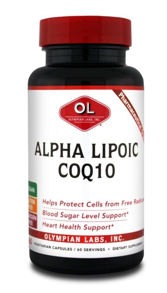 Olympian Labs Alpha Lipoic Coenzyme Q10 200 mg Capsules, 60 Count