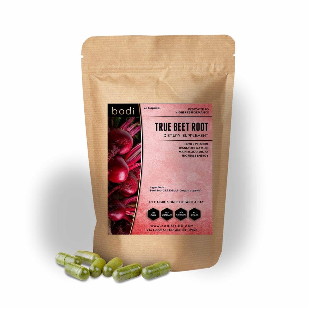 Bodi True Beet Root 25:1 Capsules, 60 Count