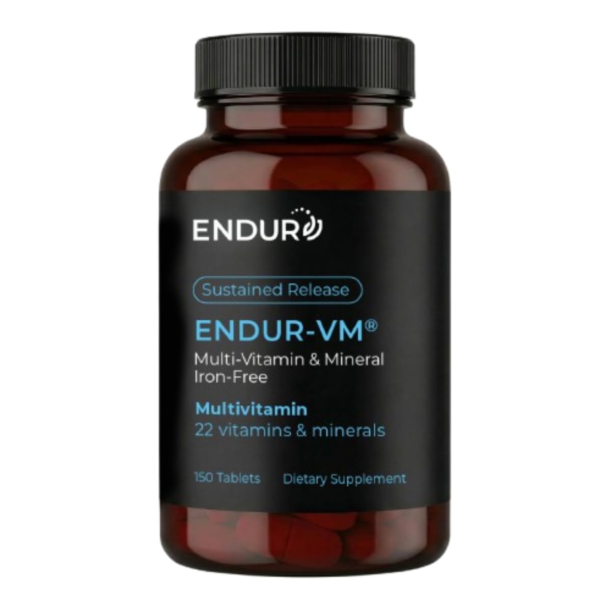 Endurance Products Endur-VM Multivitamin Vitamin A, C, D, E, B12 & Zinc (Without Iron) SR (Sustained Release) 22 Essential Nutrients to Support Overall Wellness for Men & Postmenopausal Women, Capsule, 150 Count